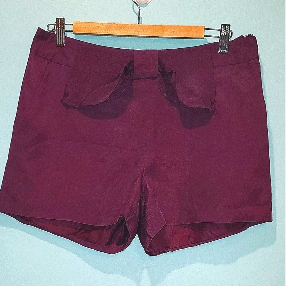 Vero moda purple satin shorts with bow L